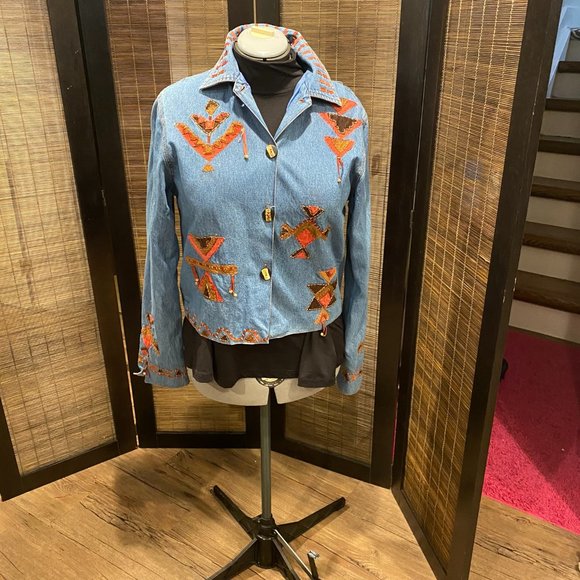 Appliqued Jean Jacket* - Picture 1 of 6